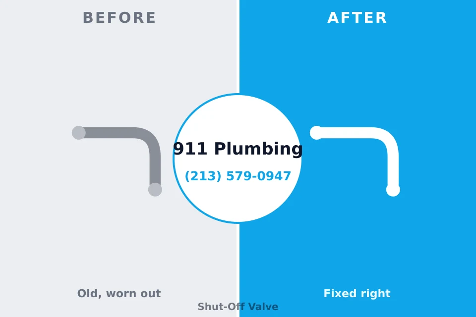 Before and after: plumbing repair Cheltenham Village, PA